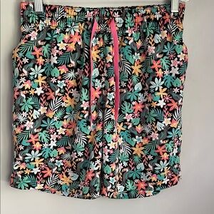 Chubbies Lined Floral & Parrot Print Swim Trunks Size Small